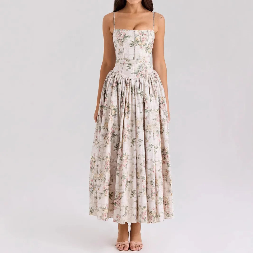 1. Clothing Beach Sundress Floral with Spaghetti Straps