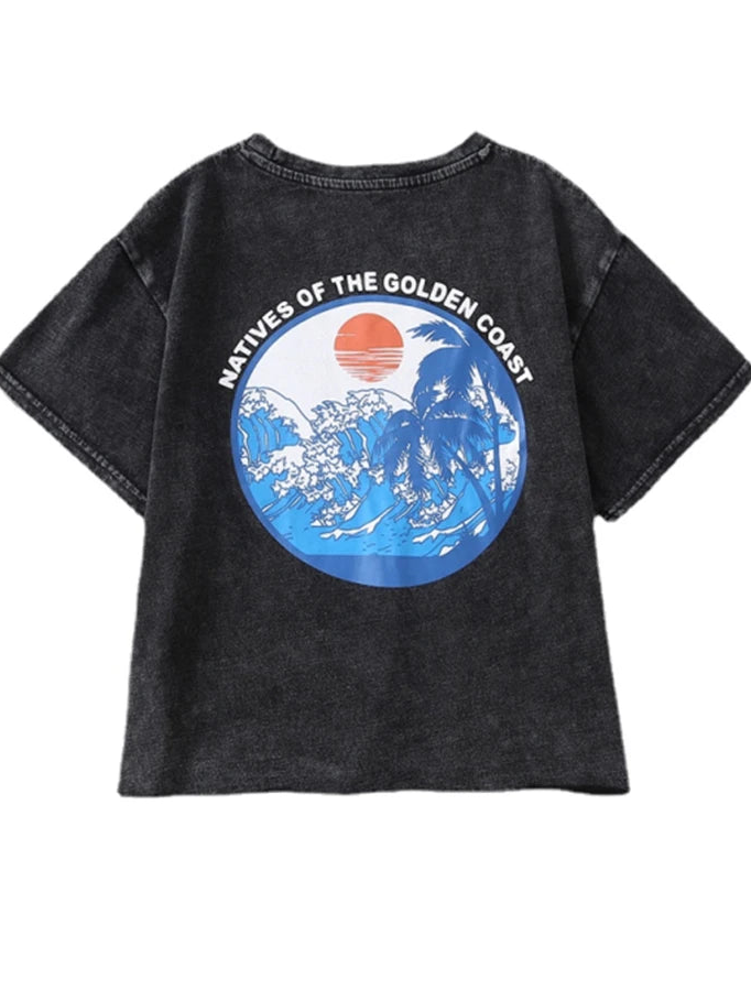 1. Clothing "Natives Of The Golden Coast" Vintage Chick Surf O-Neck Tee