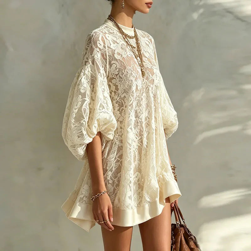 1. Clothing Boho Beach Floral Lace Mini