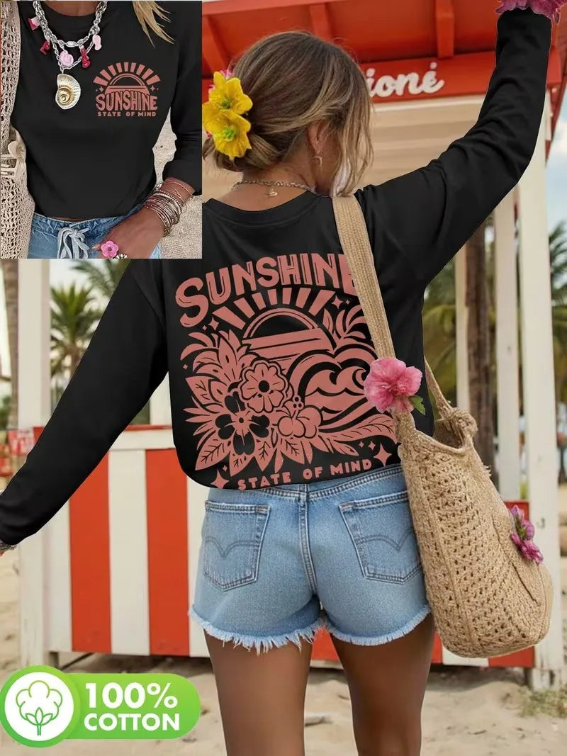 1. T-Shirt Sunshine State Of Mind 100% Cotton