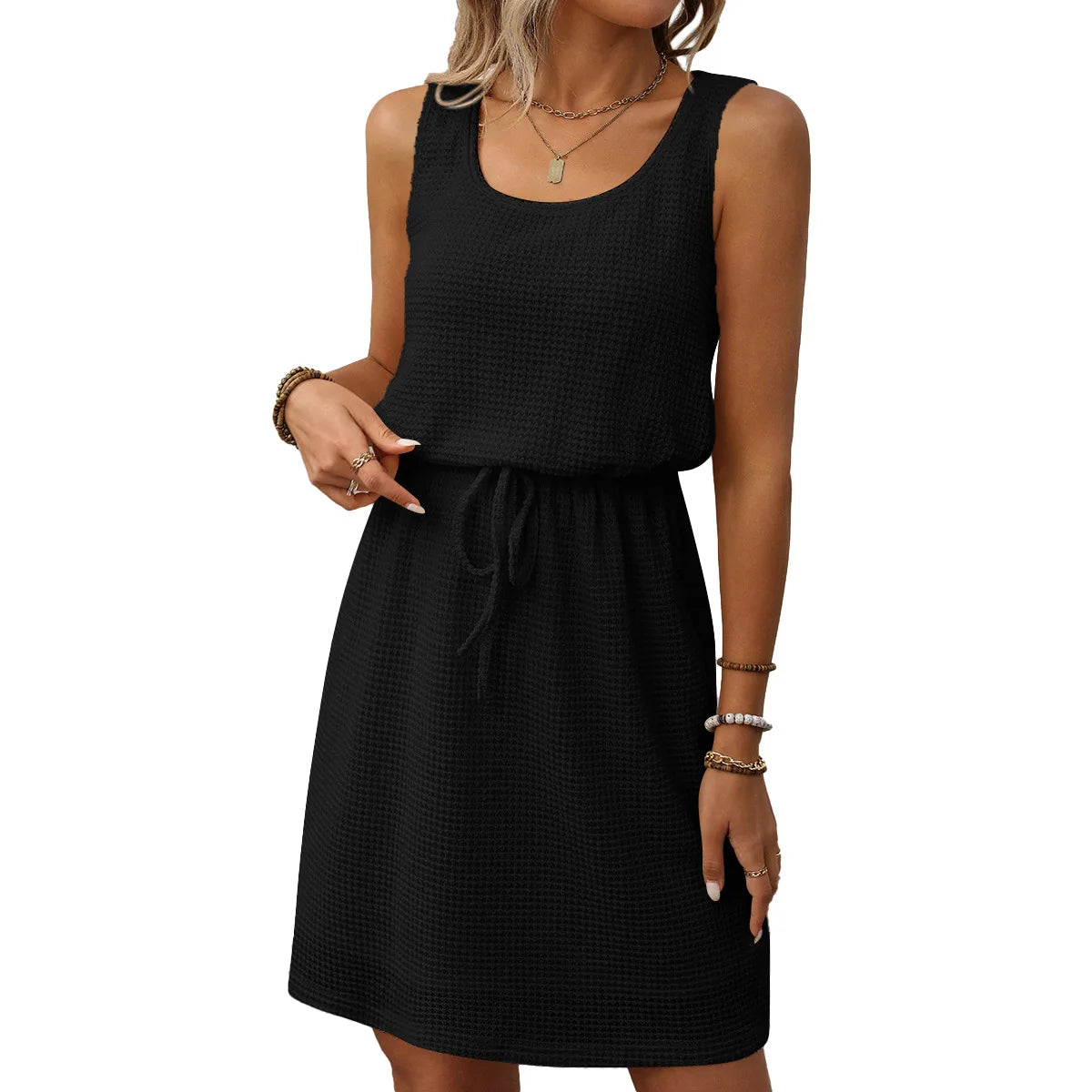 1. Clothing Drawstring Tank Dress
