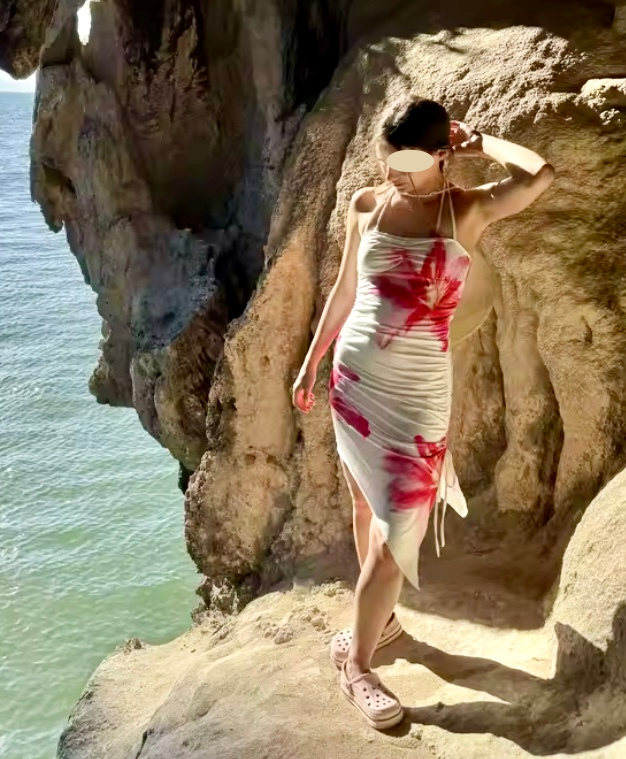 1. Clothing Beach Floral Dress with Halter and Asymmetric Hem